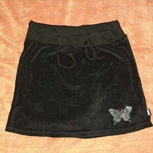 Minga London Velvet Drawstring Skirt with Butterfly Jewels - Good Condition